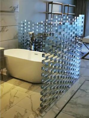 透明精磨气泡长条砖卫生间洗手间家庭装修平砌镂空