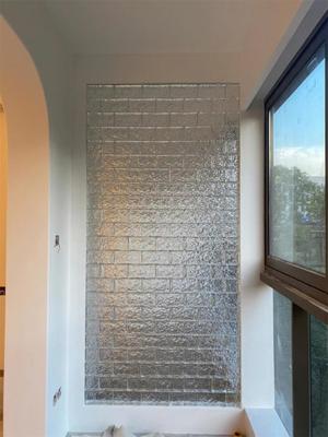 透明双面冰纹热熔砖阳台装修立砌工字拼