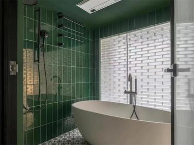 透明橘皮纹热熔砖家庭装修卫生间洗手间浴室平砌工字拼