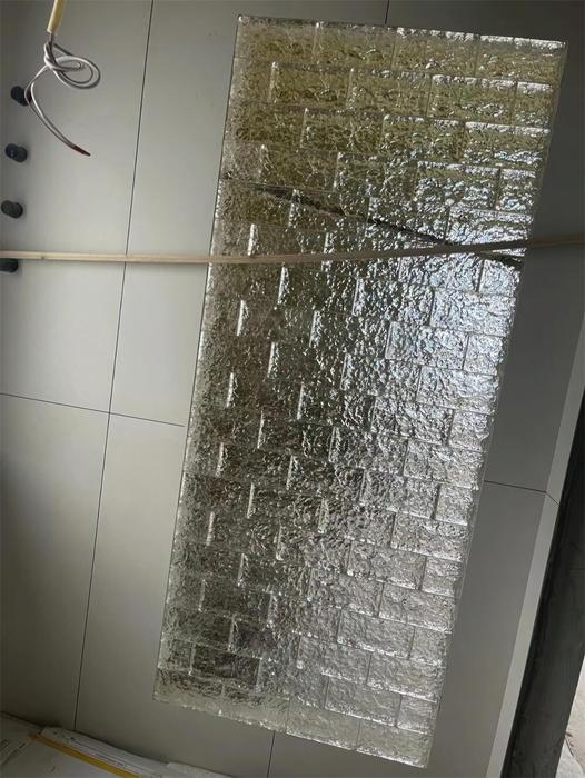 双面冰纹热熔砖透明家庭装修卫生间洗手间立砌工字拼