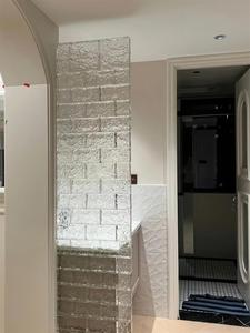 双面冰纹热熔砖透明立砌工字拼卫生间洗手间家庭装修