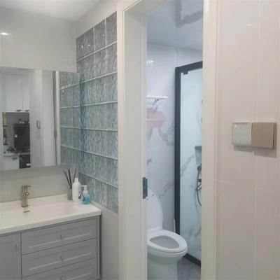 家庭装修透明云雾纹空心砖微机室洗手间立砌齐缝拼